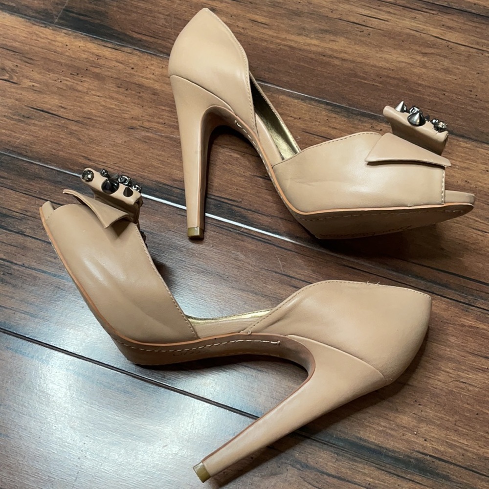 Sam Edelman tan leather upper heels size 8 - Picture 3 of 10